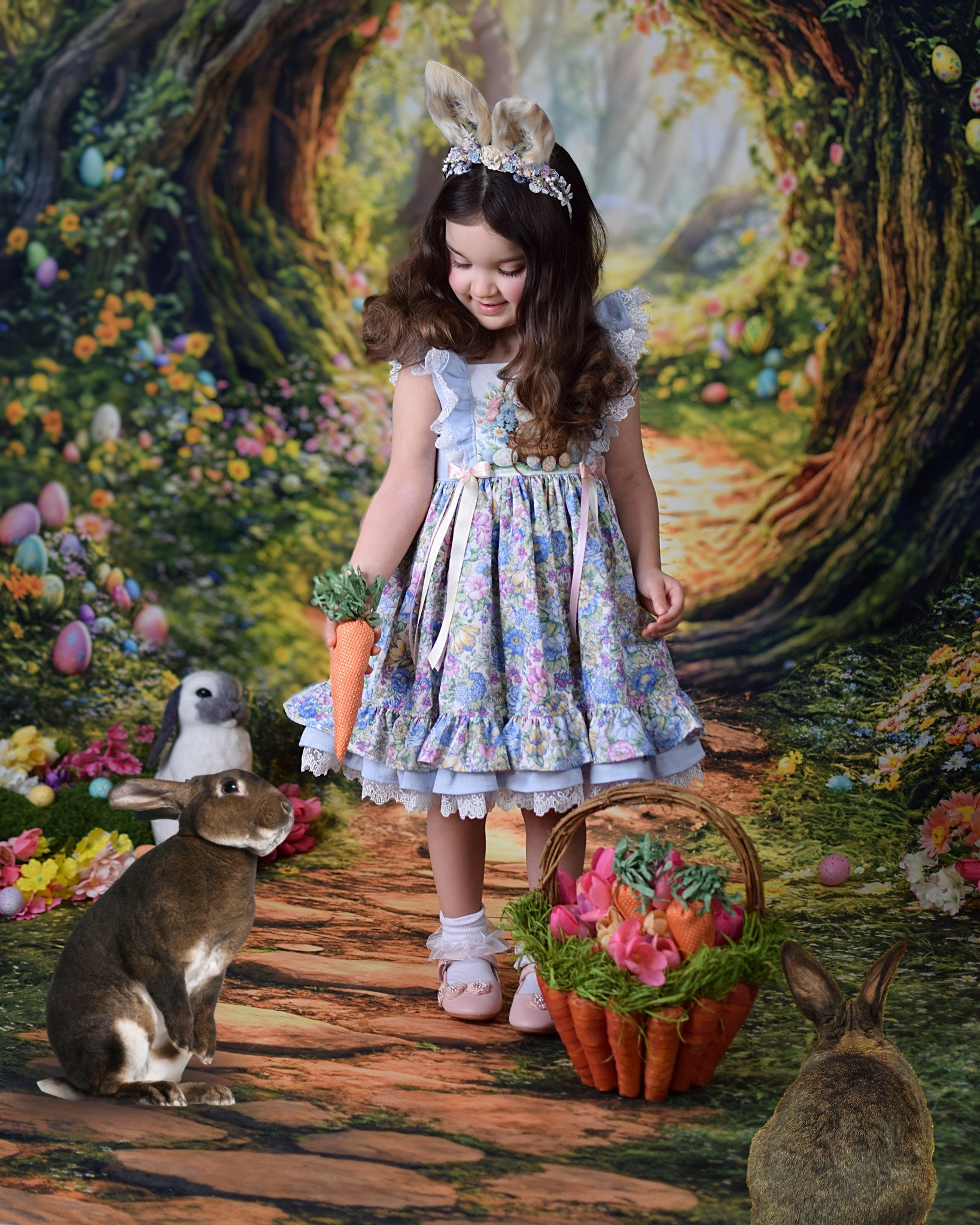 Kate Easter Forest Tree Arch Path Backdrop Designed by Emetselch -UK