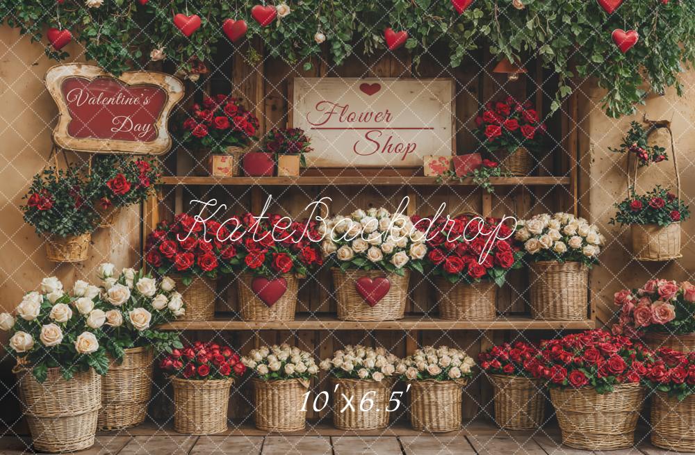 Kate Valentine Flower Shop Baskets Backdrop Designed by Emetselch