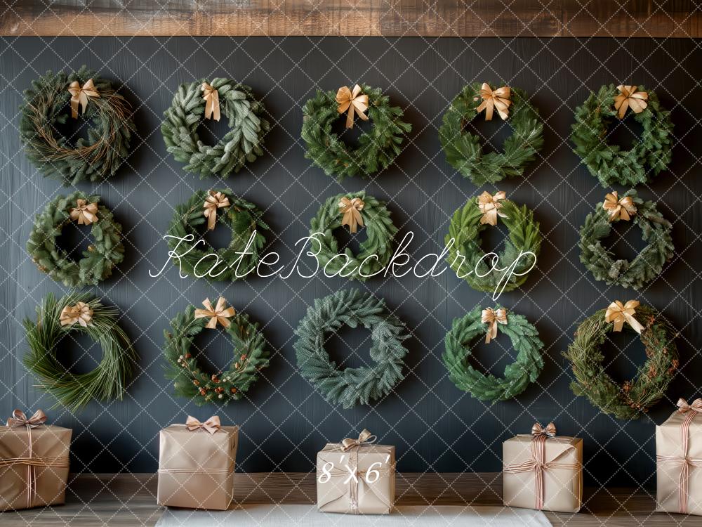 Kate Christmas Wreath Wall Greenery Gifts Backdrop Designed by Patty Robert