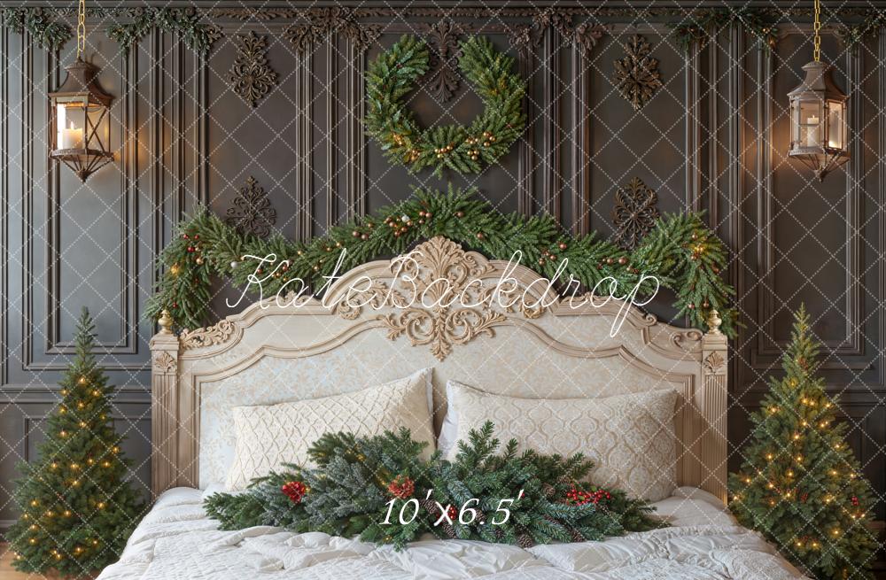 Kate Christmas Bed Garland Wreath Trees Backdrop Designed by Emetselch -UK