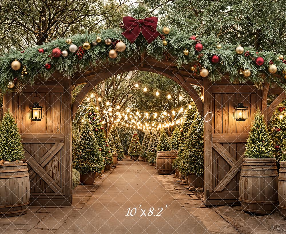 Kate Christmas Archway Garland Fairy Lights Backdrop Designed by Emetselch