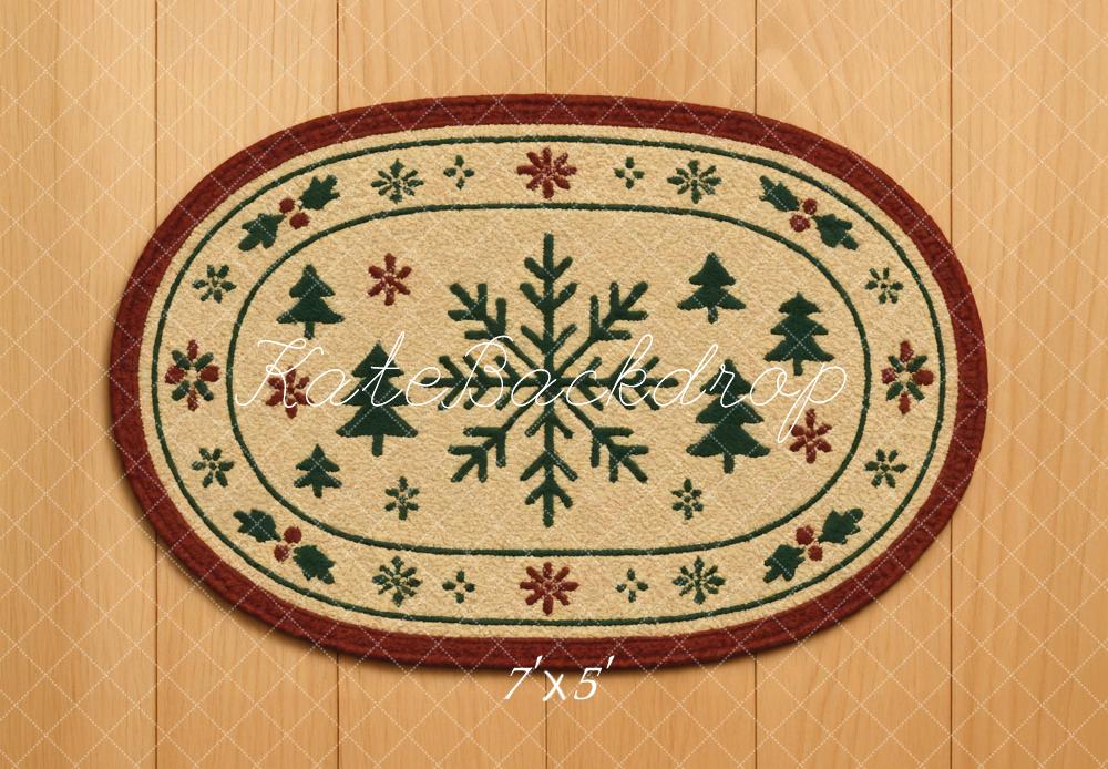 Kate Christmas Snowflake Tree Pattern Rug Backdrop Designed by Mini MakeBelieve -UK