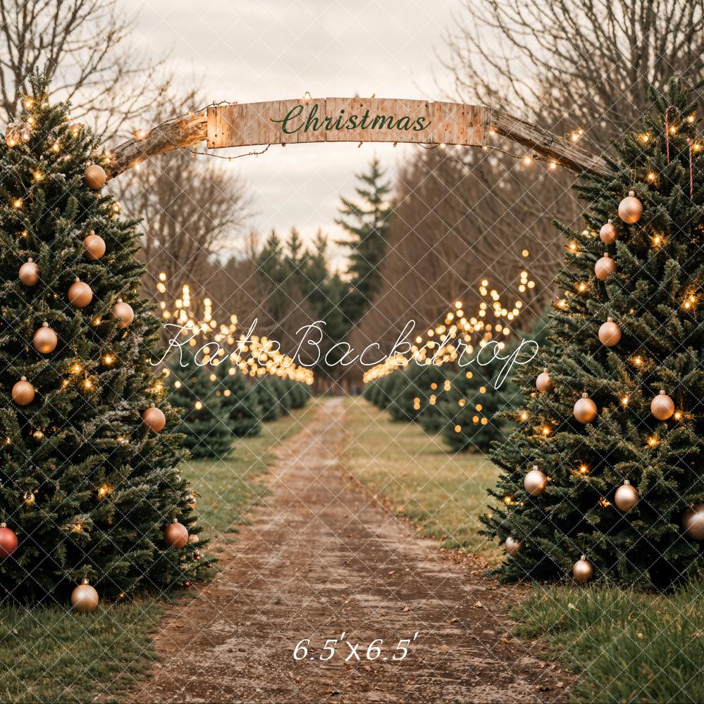 Kate Christmas Trees Farm Road Backdrop Designed by Emetselch