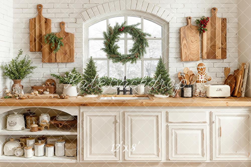 Kate Christmas Kitchen Boards Greenery Backdrop Designed by Emetselch -UK
