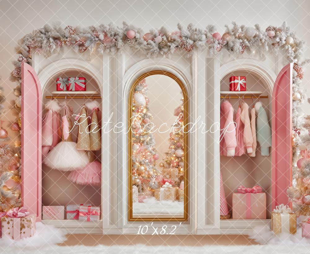 Kate Pink Closet Christmas Trees Backdrop Designed by Patty Robert -UK