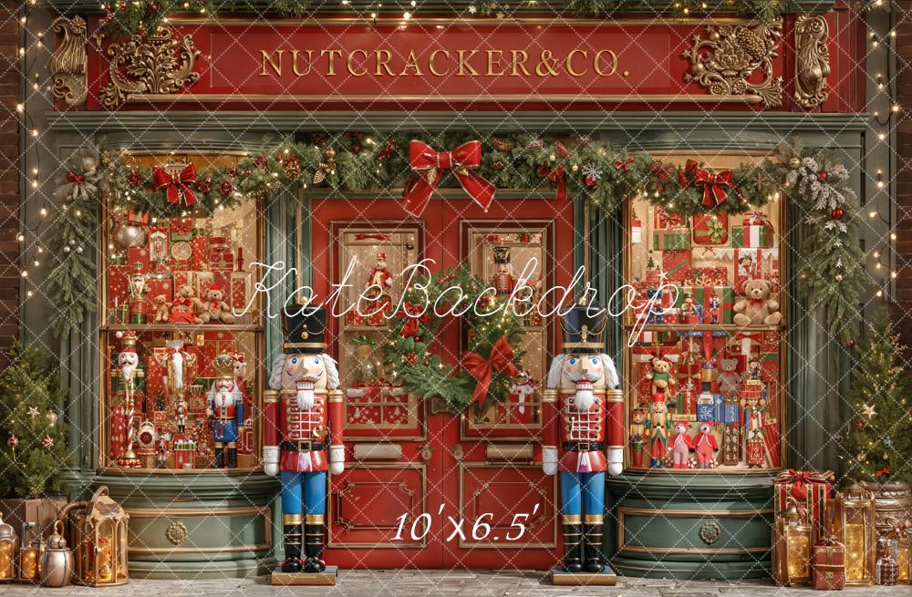 Kate Christmas Nutcracker Figures Shop Front Backdrop Designed by Emetselch -UK