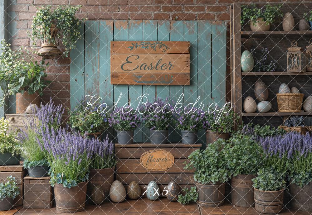 Kate Easter Eggs Rustic Green Backdrop Designed by Emetselch -UK