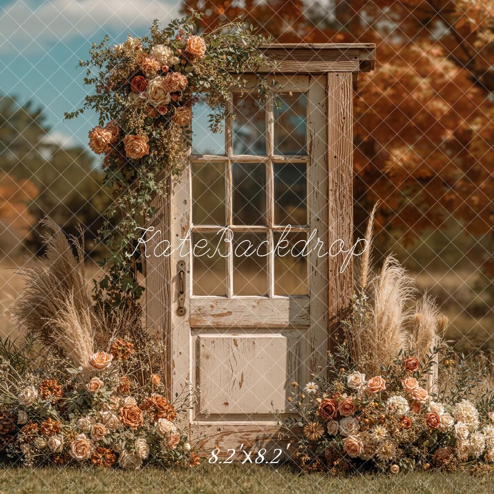 Kate Autumn Field Floral Door Backdrop Designed by Emetselch -UK
