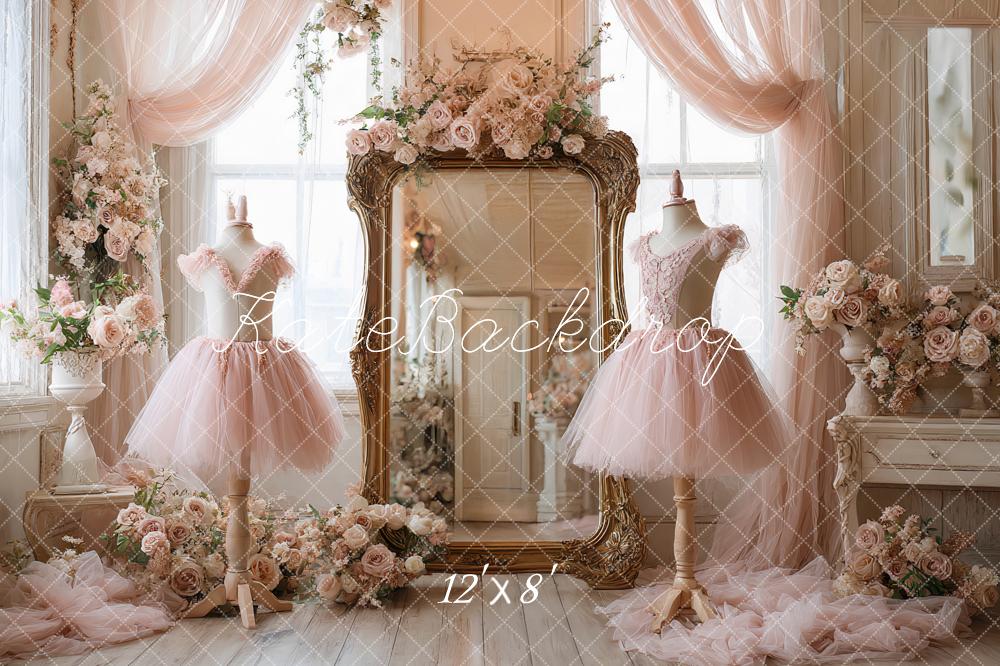 Kate Ballet Dress Pink Floral Mirror Backdrop Designed by Ashley Paul