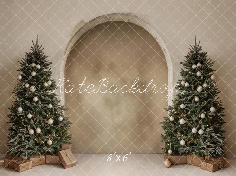 Kate Christmas Trees Archway Fleece Backdrop Designed by Emetselch -UK
