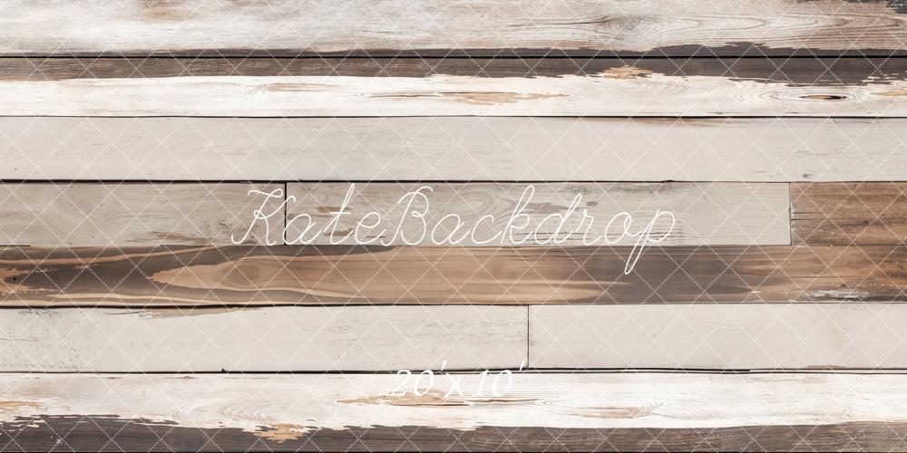 Kate Vintage Wood Planks Neutral Backdrop Designed by Emetselch