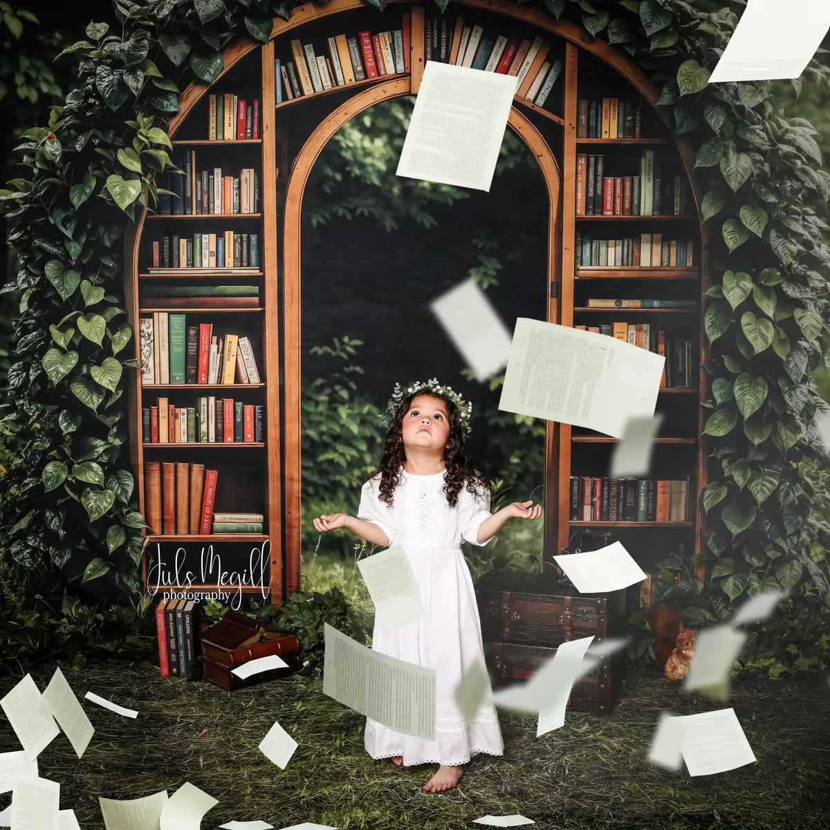 Kate Spring Garden Library Arch Backdrop Designed by Emetselch -UK