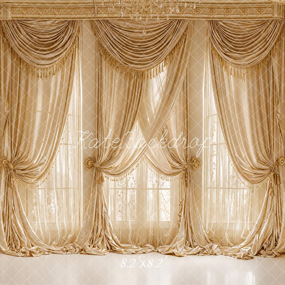 Kate Gold Curtains Elegant Columns Backdrop Designed by Emetselch