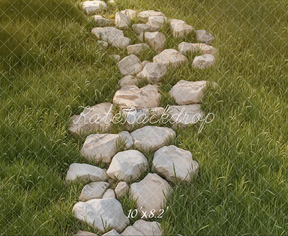 Kate Stone Pathway Grass Field Floor Backdrop Designed by Kate Image -UK