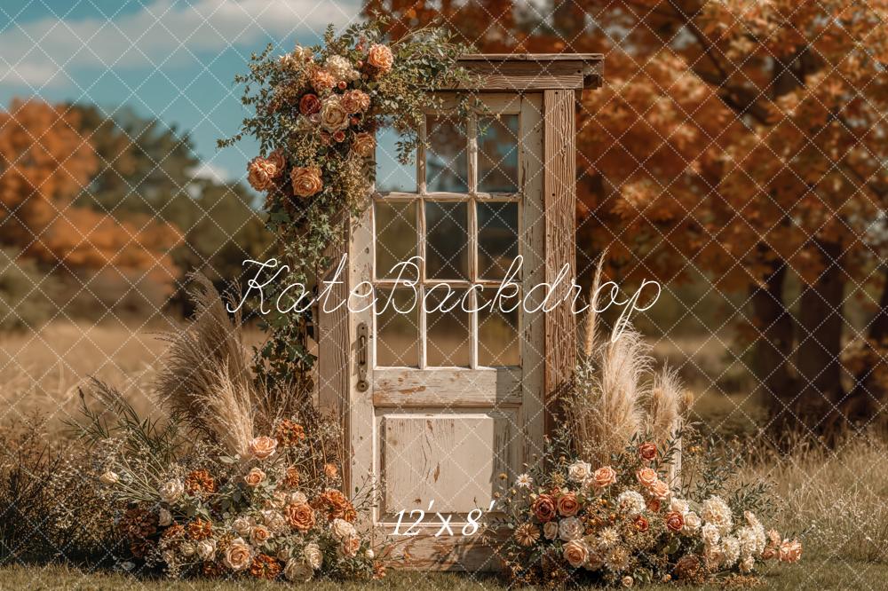Kate Autumn Field Floral Door Backdrop Designed by Emetselch -UK