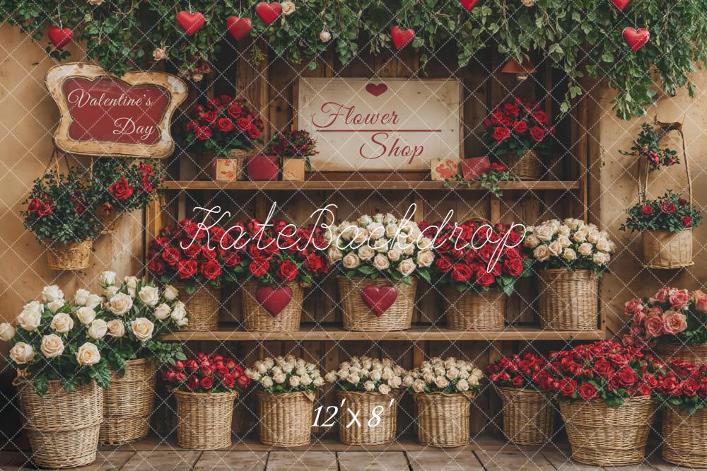 Kate Valentine Flower Shop Baskets Backdrop Designed by Emetselch