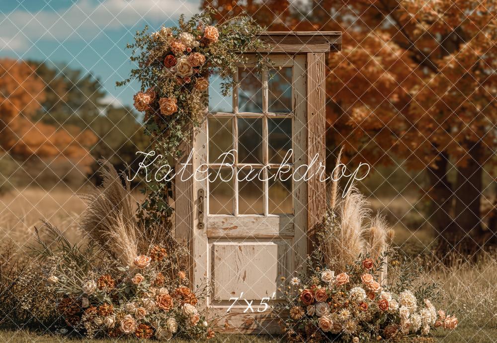 Kate Autumn Field Floral Door Backdrop Designed by Emetselch -UK