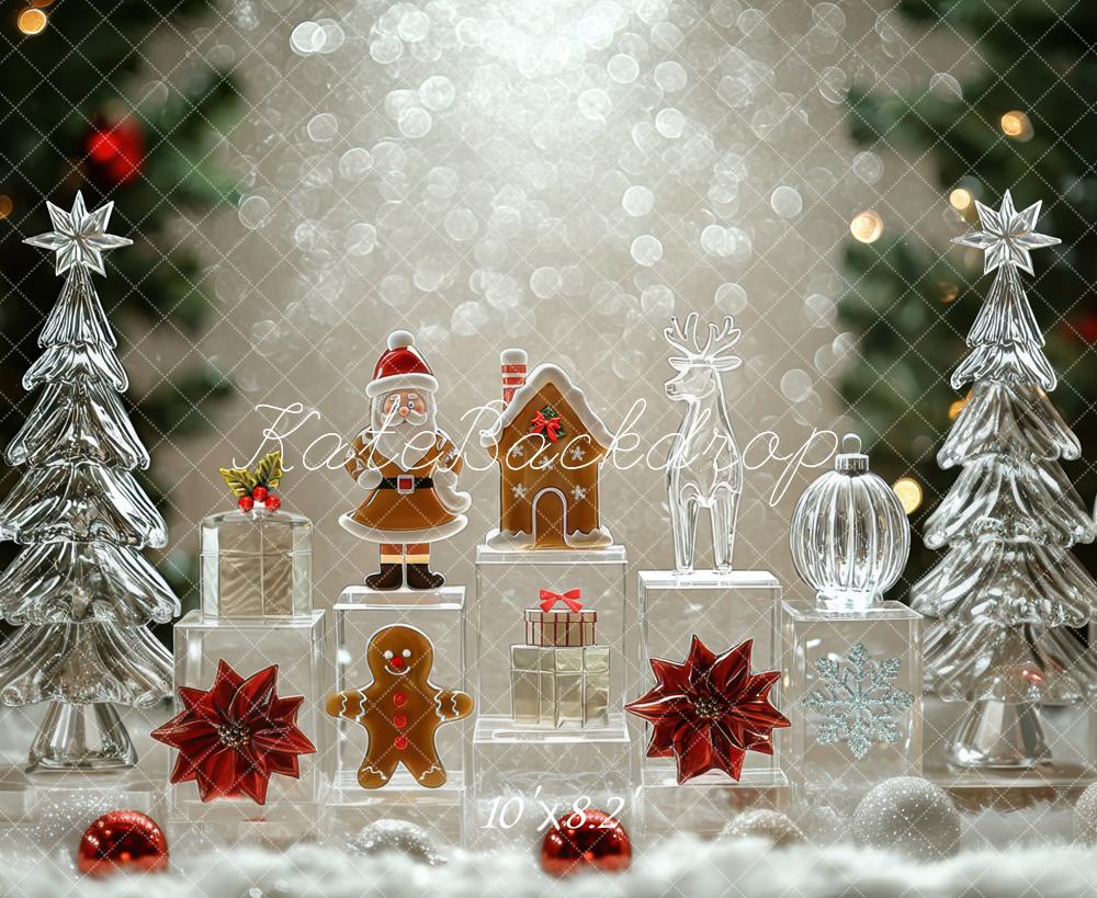 Kate Christmas Crystal Trees Presents Bokeh Backdrop Designed by Mini MakeBelieve -UK