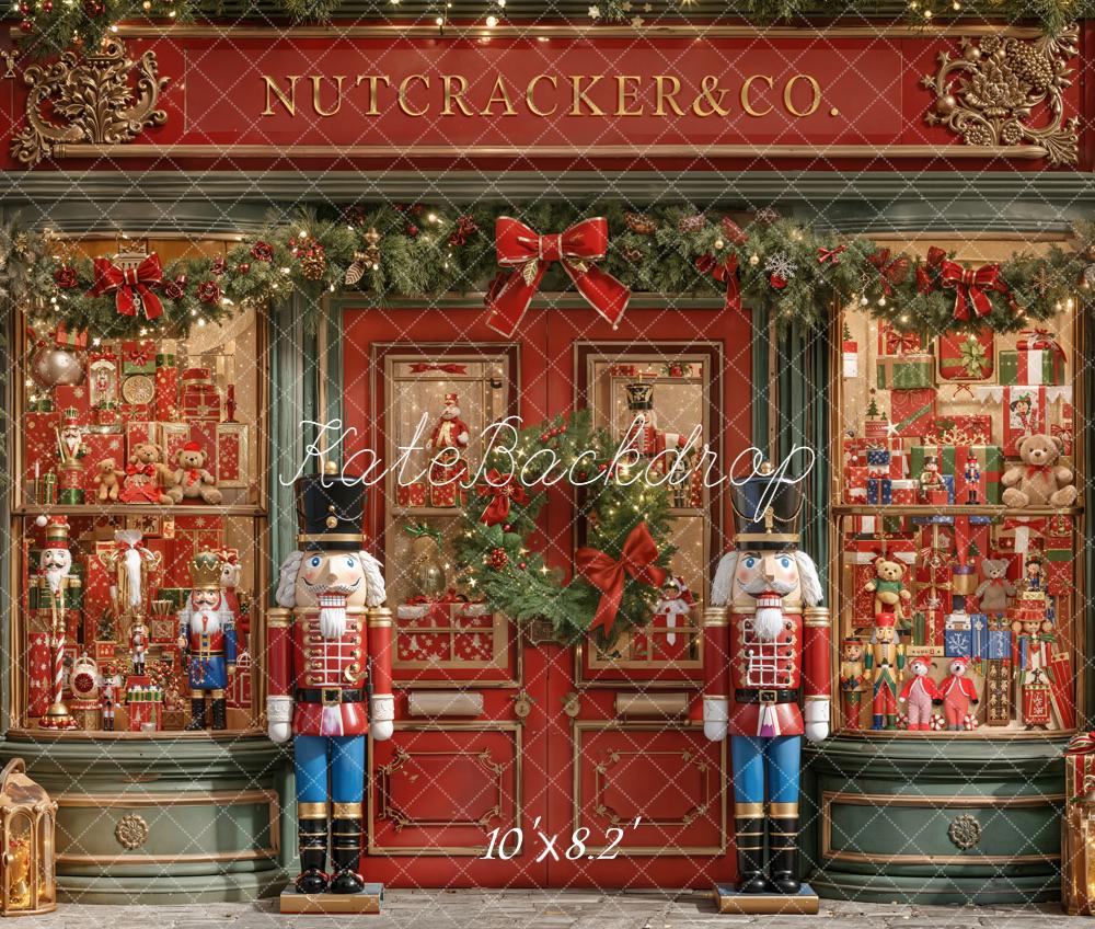 Kate Christmas Nutcracker Shop Window Decorations Fleece Backdrop Designed by Emetselch -UK