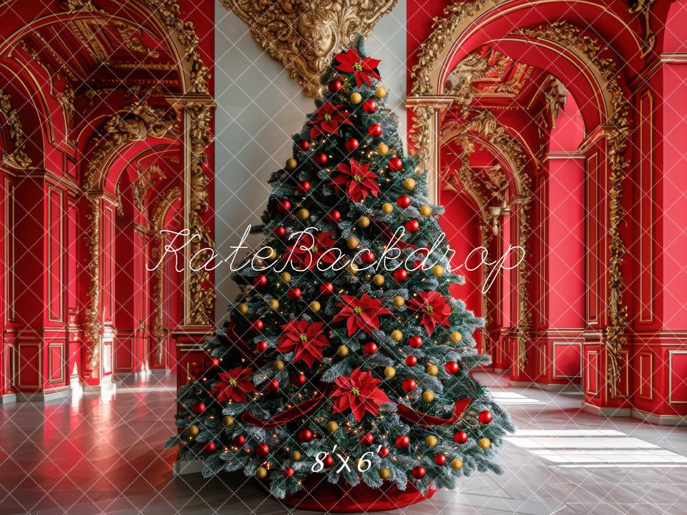 Kate Christmas Tree Red Palace Backdrop Designed by Mini MakeBelieve -UK