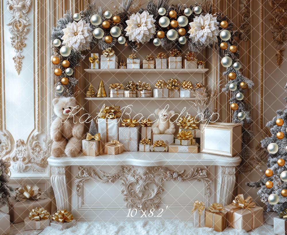 Kate Christmas Gift Arch Shelves Ornaments Backdrop Designed by Mini MakeBelieve -UK