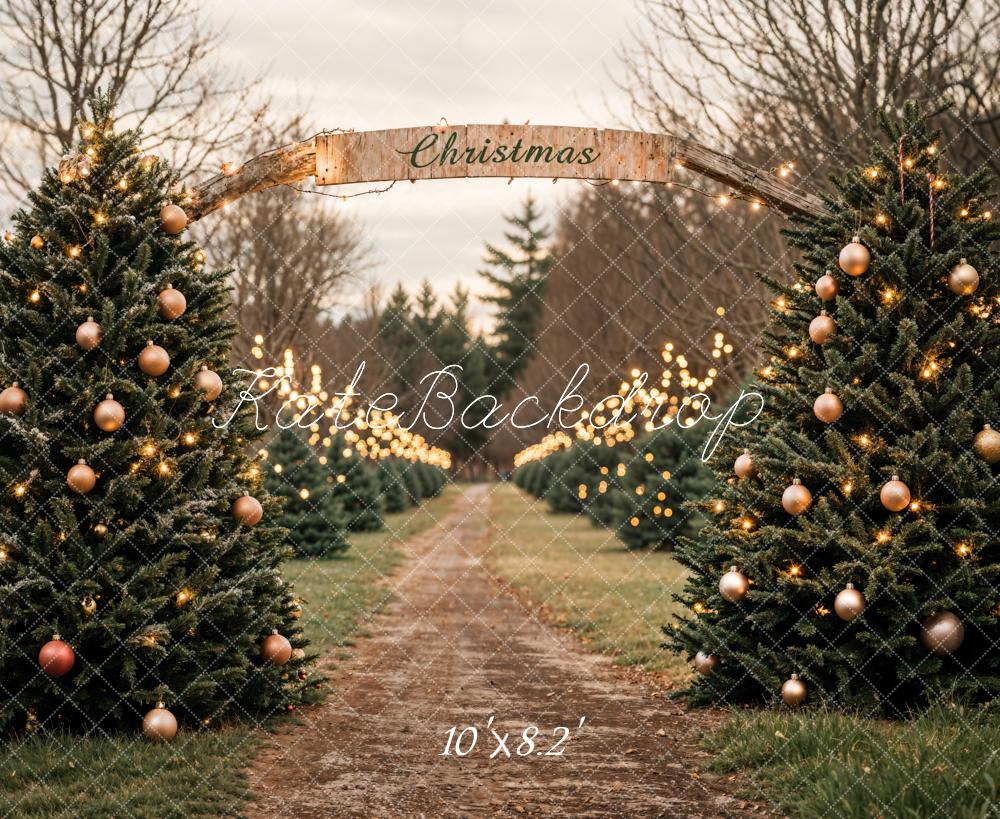 Kate Christmas Trees Farm Road Backdrop Designed by Emetselch