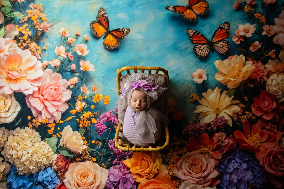 On Sale Kate Flower Butterfly Backdrop Designed by Emetselch -UK