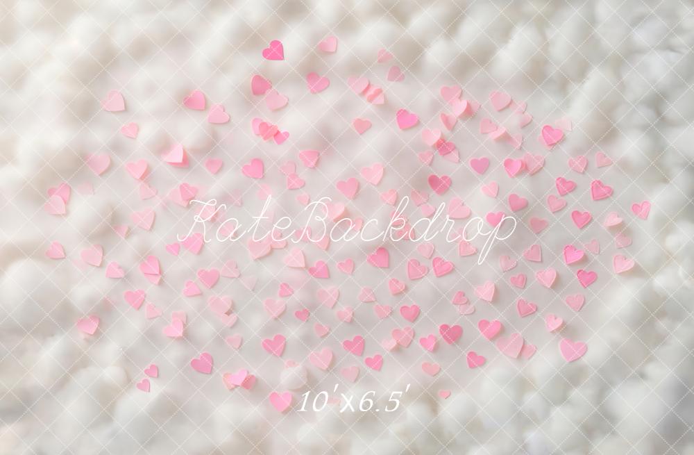 Kate Pink Hearts Texture Floor Backdrop Designed by Emetselch -UK