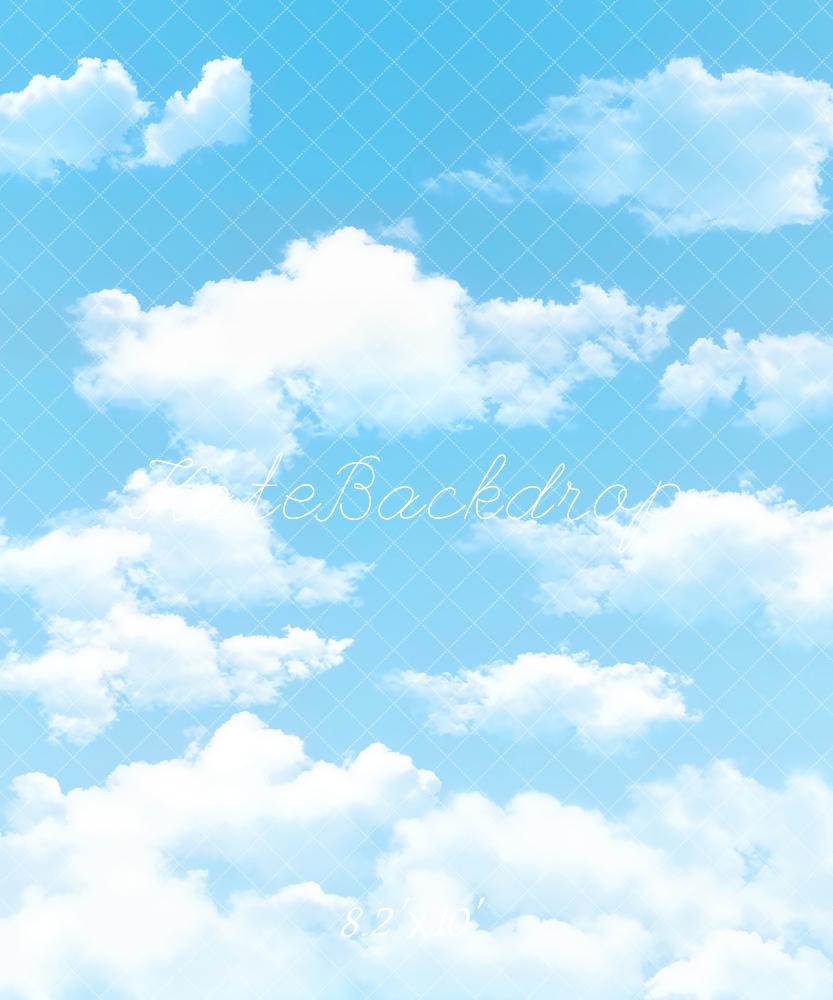 Kate Blue Sky And White Cloud Backdrop for Children Photography -UK