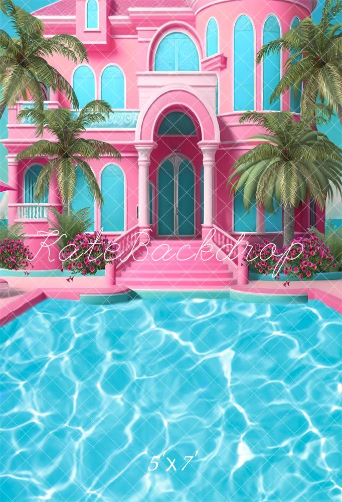 Kate Summer Pool Party Dolly Dream Fleece Backdrop Designed by Ashley Paul -UK