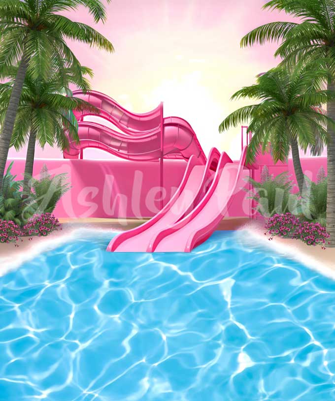 Kate Fantasy Doll Water Slide Pool Backdrop Designed by Ashley Paul -UK