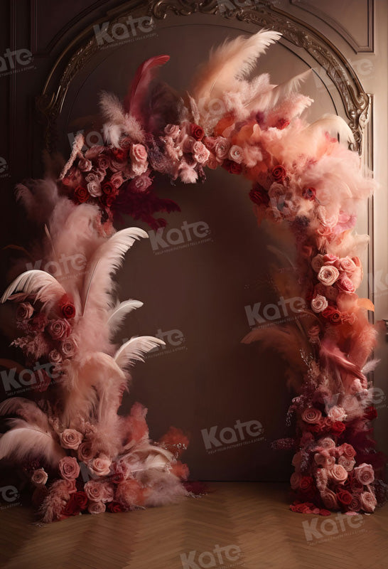 Kate Boho Red Flower Portrait Backdrop for Photography -UK
