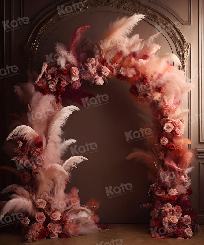 Kate Boho Red Flower Portrait Backdrop for Photography -UK