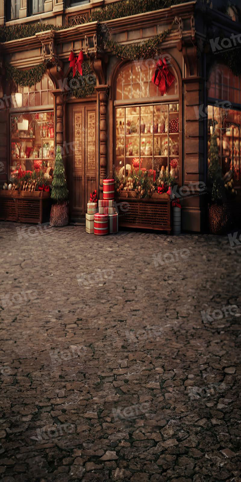 Kate Sweep Christmas Street Corner Backdrop for Photography -UK