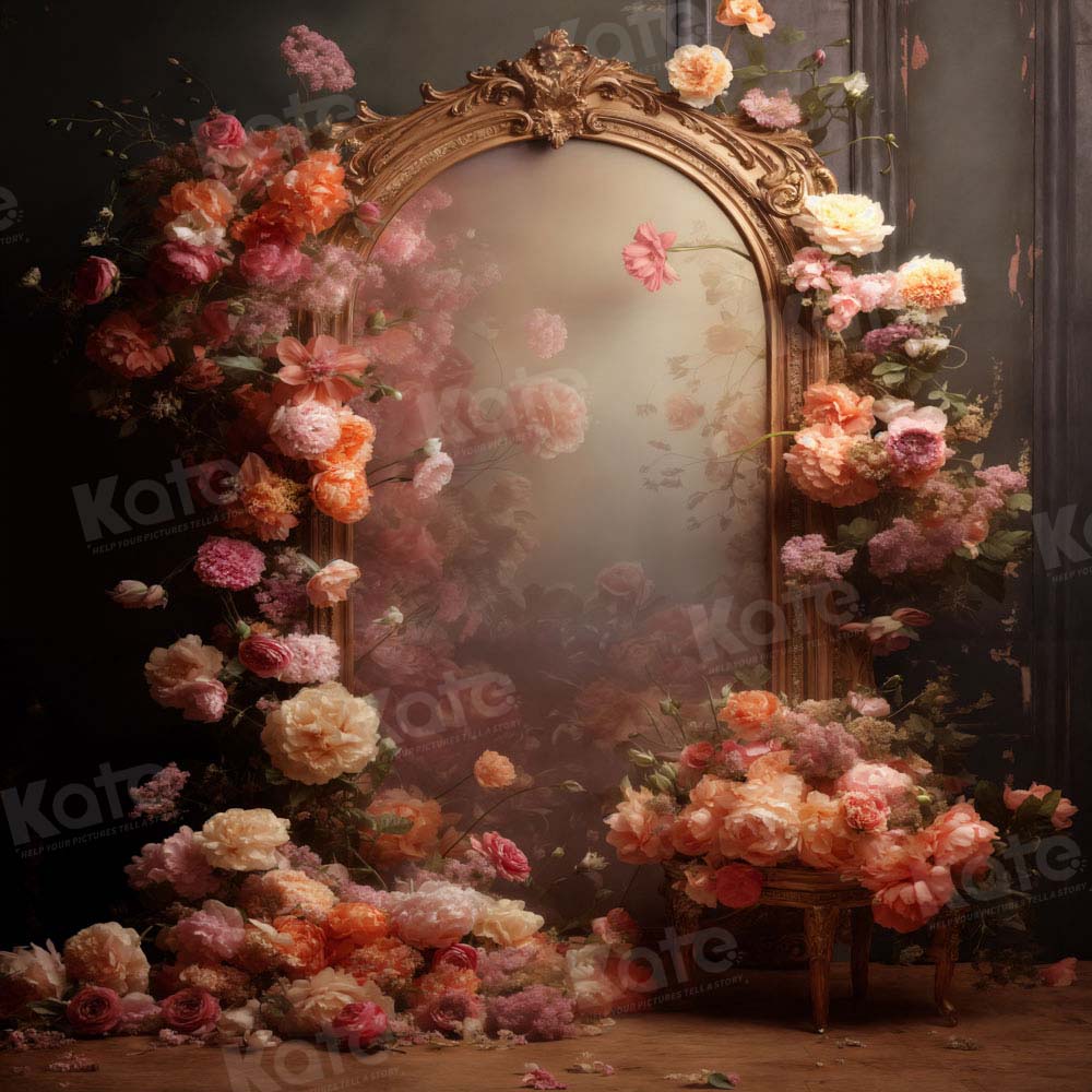 Kate Retro Flower Mirror Backdrop Designed by Chain Photography -UK