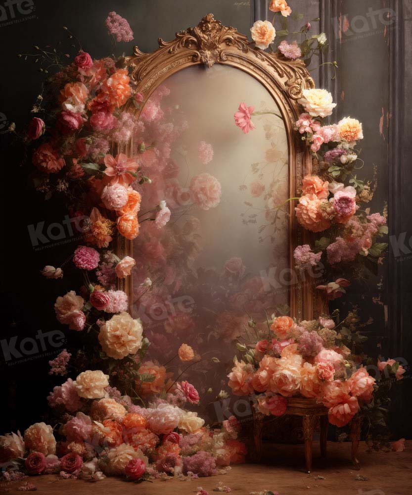 Kate Retro Flower Mirror Backdrop Designed by Chain Photography -UK