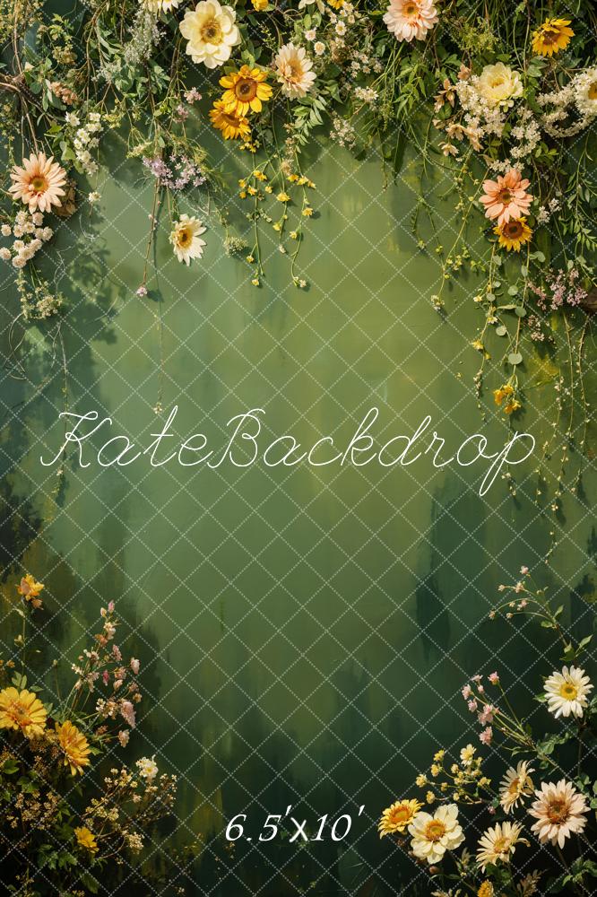 Kate Spring Green Flower Backdrop Designed by Chain Photography -UK