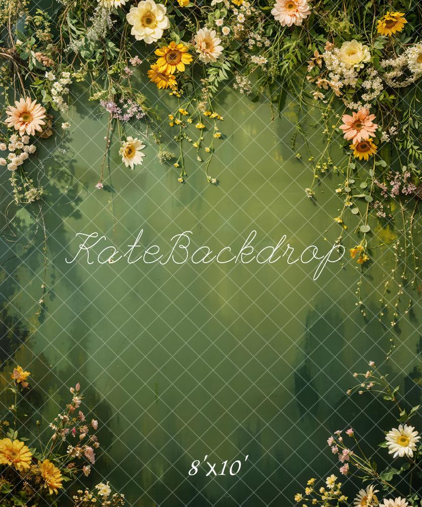 Kate Spring Green Flower Backdrop Designed by Chain Photography -UK