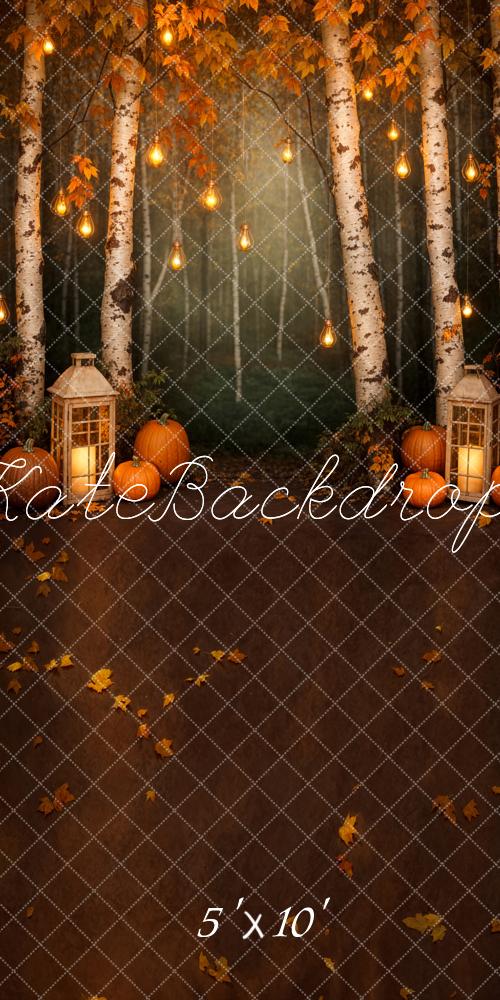Kate Sweep Autumn Maple Forest Pumpkin Backdrop Designed by Emetselch
