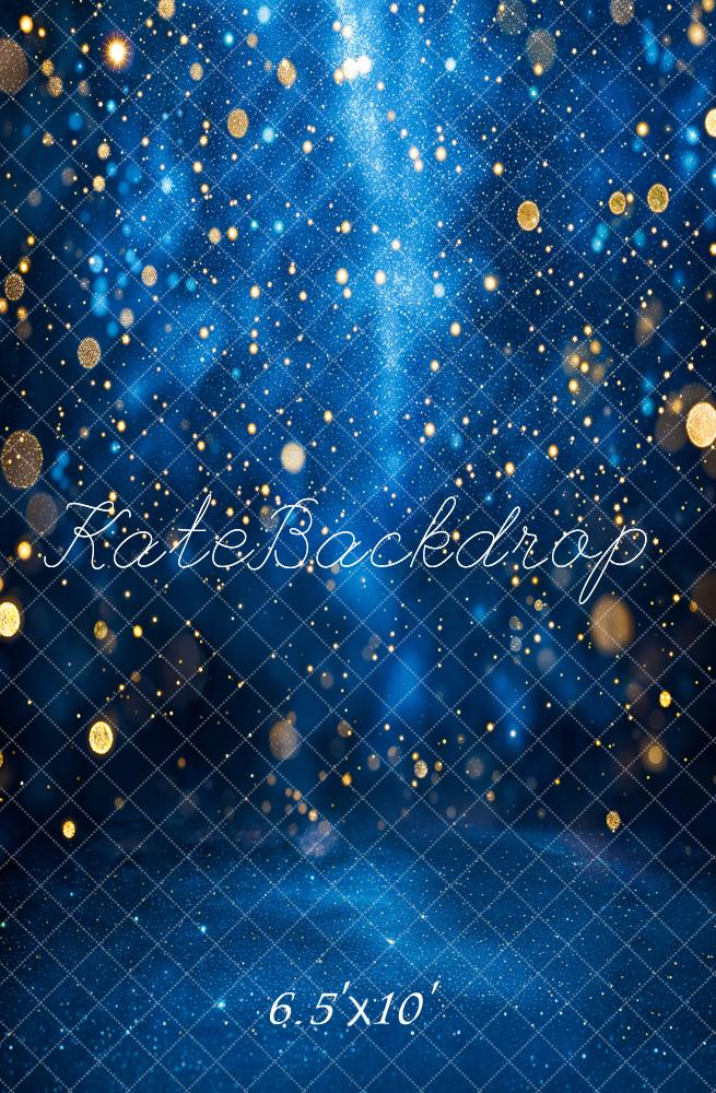 Lightning Deals Kate Blue Bokeh Glitter Backdrop Designed by Emetselch