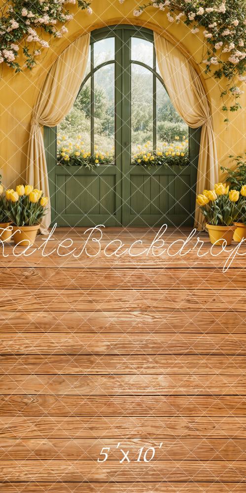 On Sale Kate Sweep Spring Floral Arch Door Yellow Backdrop Designed by Emetselch -UK