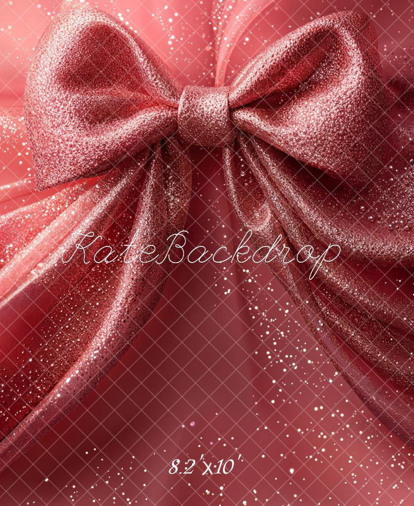 Kate Sparkling Pink Big Bow Backdrop Designed by Emetselch -UK
