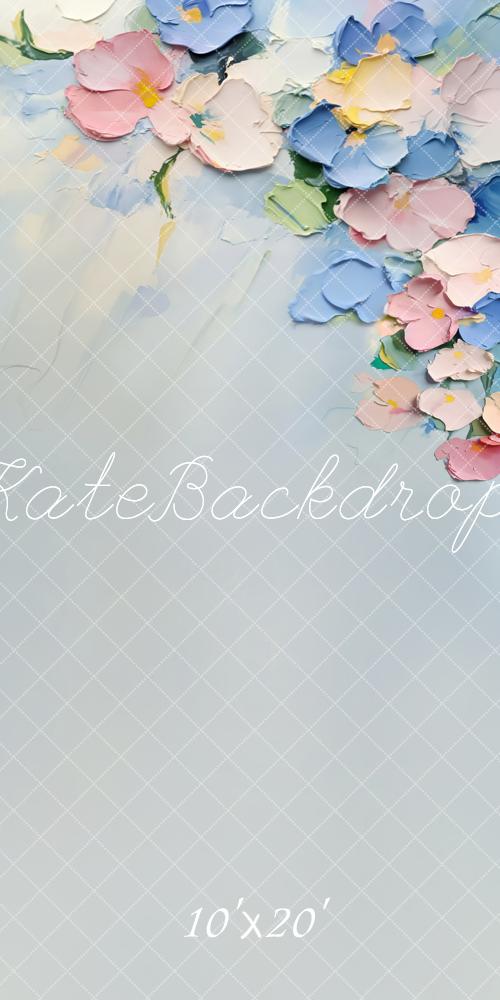 Kate Pastel Floral Abstract Texture Backdrop Designed by Emetselch -UK