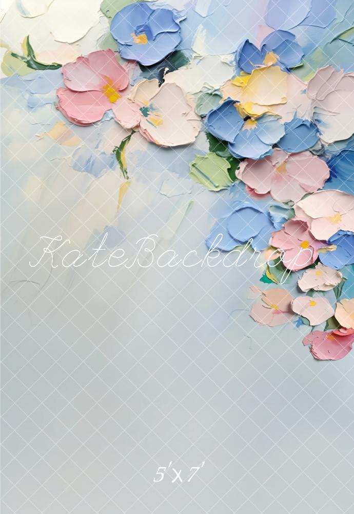Kate Pastel Floral Abstract Texture Backdrop Designed by Emetselch -UK