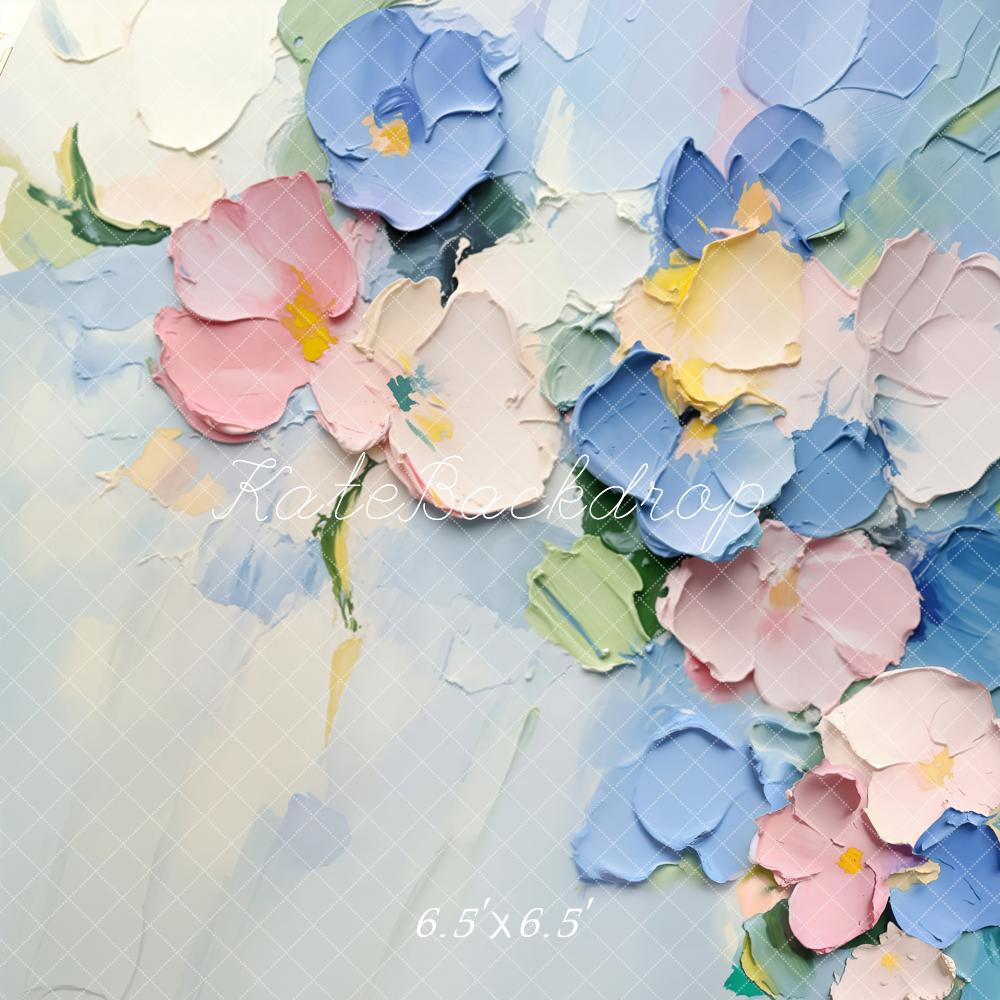 Kate Pastel Floral Abstract Texture Backdrop Designed by Emetselch -UK