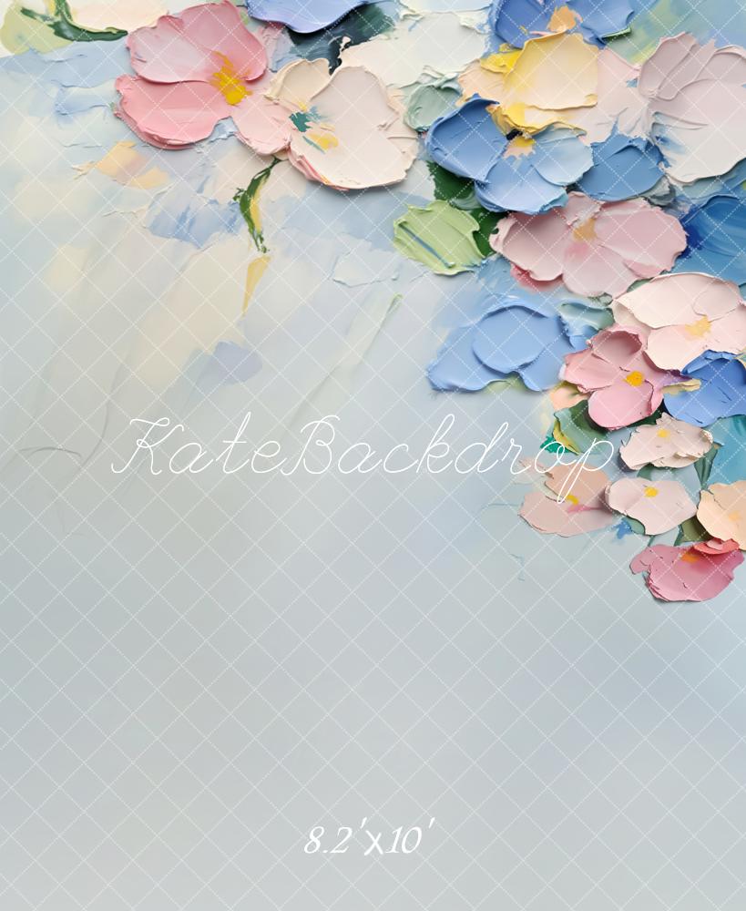 Kate Pastel Floral Abstract Texture Backdrop Designed by Emetselch -UK