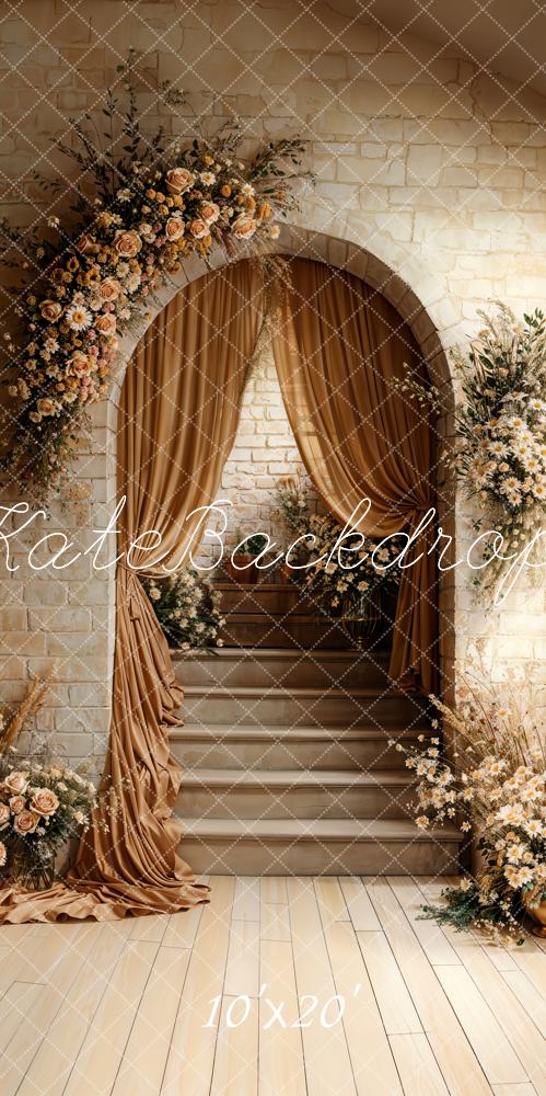 On Sale Kate Boho Arch Cascading Stairs Floral Backdrop Designed by Emetselch -UK