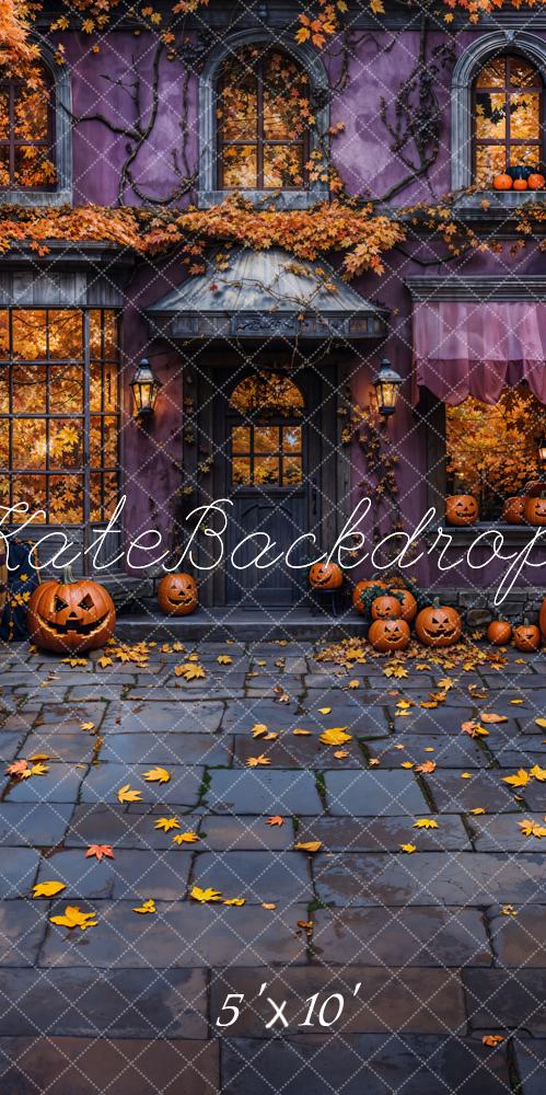 Kate Sweep Halloween Pumpkin Cottage Backdrop Designed by Emetselch -UK