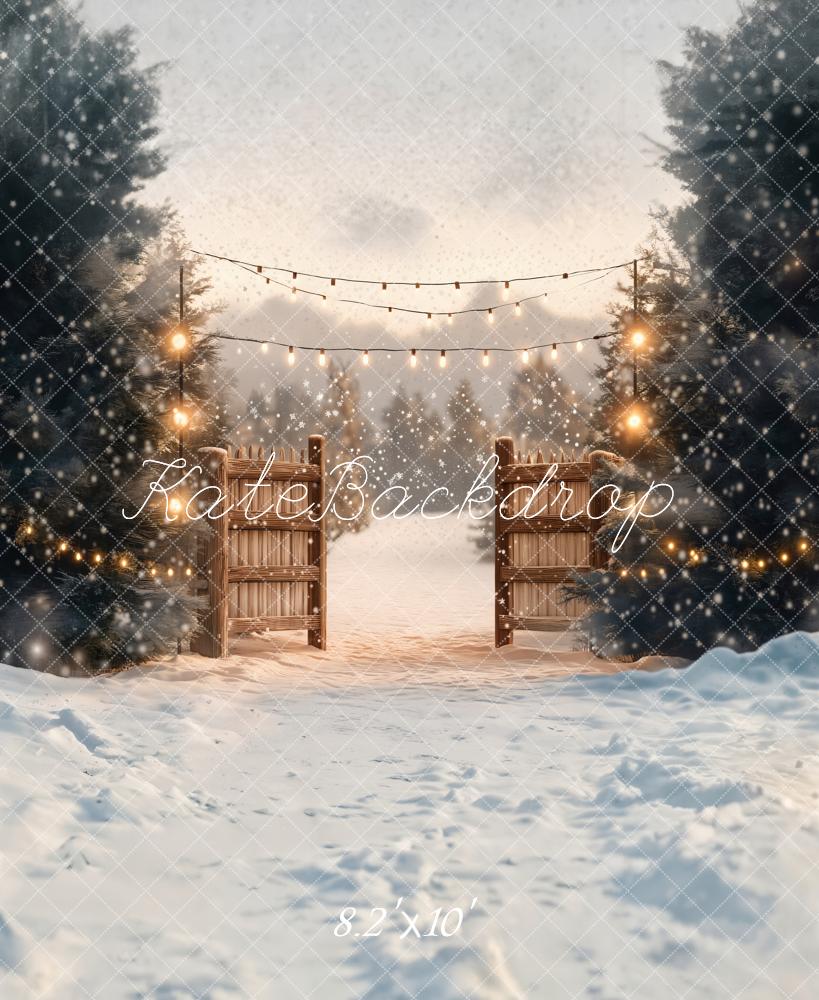 On Sale Kate Christmas Snow Farm Backdrop Designed by Emetselch -UK