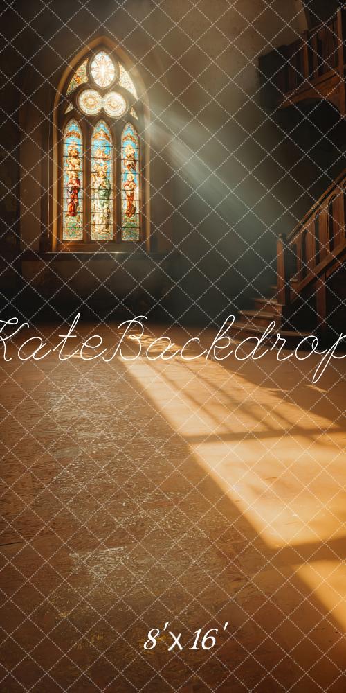 Kate Sweep Church Glass Window Sunlight Backdrop Designed by Emetselch